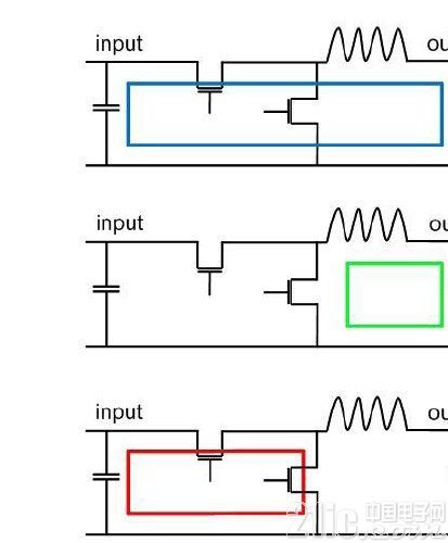圖3.在開關(guān)模式電源中找到交流電流走線。